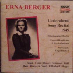 ERNA BERGER Liederabend = Song Recital (1949) Фирменный CD ERNA BERGER Liederabend = Song Recital (1949) Фирменный CD