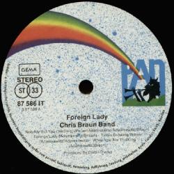CHRIS BRAUN BAND FOREIGN LADY Виниловая пластинка CHRIS BRAUN BAND FOREIGN LADY Виниловая пластинка