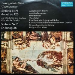 BEETHOVEN Sinfonie Nr. 9 D-moll Op. 125 (Mit Schlußchor Über Schillers Ode »An Die Freude«) / Sinfonie Nr. 2 D-dur Op. 36 Виниловая пластинка BEETHOVEN Sinfonie Nr. 9 D-moll Op. 125 (Mit Schlußchor Über Schillers Ode »An Die Freude«) / Sinfonie Nr. 2 D-dur Op. 36 Виниловая пластинка
