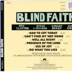 BLIND FAITH Blind Faith Фирменный CD BLIND FAITH Blind Faith Фирменный CD