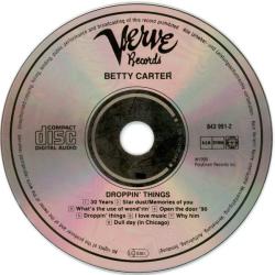 BETTY CARTER Droppin' Things Фирменный CD BETTY CARTER Droppin' Things Фирменный CD