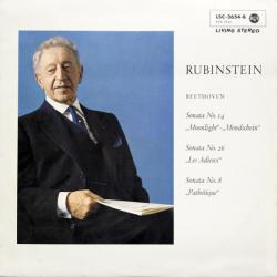 RUBINSTEIN BEETHOVEN Sonata No. 14 "Moonlight"-"Mondschein" · Sonata No. 26 "Les Adieux" · Sonata No. 8 "Pathétique" Виниловая пластинка RUBINSTEIN BEETHOVEN Sonata No. 14 "Moonlight"-"Mondschein" · Sonata No. 26 "Les Adieux" · Sonata No. 8 "Pathétique" Виниловая пластинка