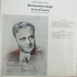 BENIAMINO GIGLI Arias & Duets (Never Recorded Commercially) Виниловая пластинка BENIAMINO GIGLI Arias & Duets (Never Recorded Commercially) Виниловая пластинка