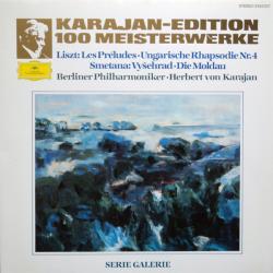 BERLINER PHILHARMONIKER Karajan-Edition 100 Meisterwerke - Liszt: Les Préludes · Ungarische Rhapsodie Nr.4 - Smetana: Vyšehrad · Die Moldau Виниловая пластинка BERLINER PHILHARMONIKER Karajan-Edition 100 Meisterwerke - Liszt: Les Préludes · Ungarische Rhapsodie Nr.4 - Smetana: Vyšehrad · Die Moldau Виниловая пластинка