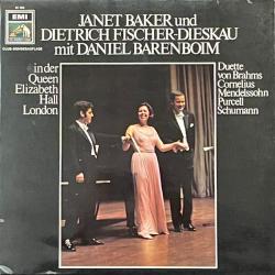 JANET BAKER DIETRICH FISCHER-DIESKAU DANIEL BARENBOIM Duette von Brahms, Cornelius, Mendelssohn, Purcell, Schumann in der Queen Elisabeth Hall London Виниловая пластинка JANET BAKER DIETRICH FISCHER-DIESKAU DANIEL BARENBOIM Duette von Brahms, Cornelius, Mendelssohn, Purcell, Schumann in der Queen Elisabeth Hall London Виниловая пластинка