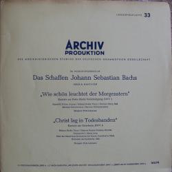 BACH "Wie Schön Leuchtet Der Morgenstern" (Kantate Am Feste Mariä Verkündigung, BWV 1) / "Christ Lag In Todesbanden" (Kantate Am Osterfeste, BWV 4) Виниловая пластинка 