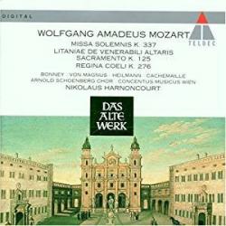 MOZART Missa Solemnis K. 337, Litaniae De Venerabili Altaris Sacramento K. 125, Regina Coeli K. 276 Фирменный CD MOZART Missa Solemnis K. 337, Litaniae De Venerabili Altaris Sacramento K. 125, Regina Coeli K. 276 Фирменный CD