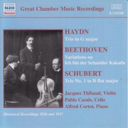 Jacques Thibaud, Pablo Casals, Alfred Cortot Trio Recordings, Vol 2 - Haydn / Beethoven / Schubert Фирменный CD 