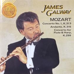 MOZART, JAMES GALWAY Concerto No. 1, K.313, Andante, K. 315, Concerto For Flute & Harp, K.299 Фирменный CD 