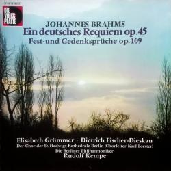 BRAHMS ELISABETH GRUMMER DIETRICH FISCHER-DIESKAU Ein Deutsches Requiem Op.45 - Fest-Und Gedenksprüche Op.109 LP-BOX BRAHMS ELISABETH GRUMMER DIETRICH FISCHER-DIESKAU Ein Deutsches Requiem Op.45 - Fest-Und Gedenksprüche Op.109 LP-BOX
