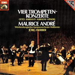 OTTO   BARSANTI   ALBINONI   HANDEL   MAURICE ANDRE Vier Trompetenkonzerte Виниловая пластинка 